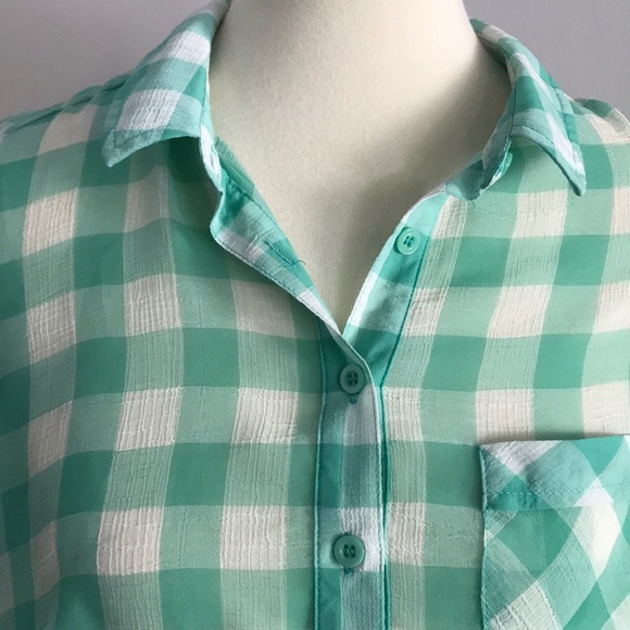 🌟2XHP🌟Free People Boxy Gingham Check Top - Picture 3 of 7